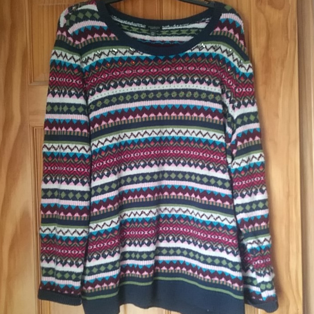 Talbots 2xp Sweater with Beads and Jewels